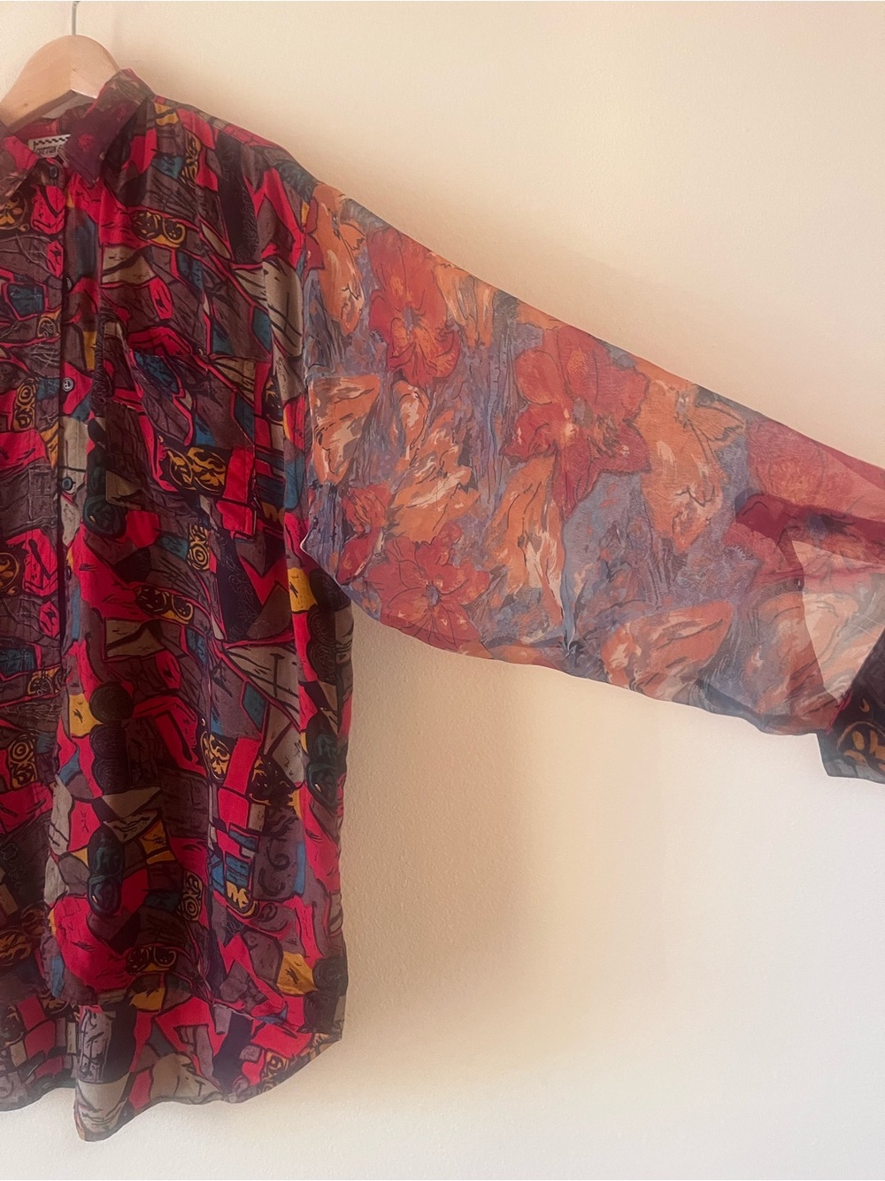 Multicolor Patterned Button-Up Shirt - Picture 5 of 11